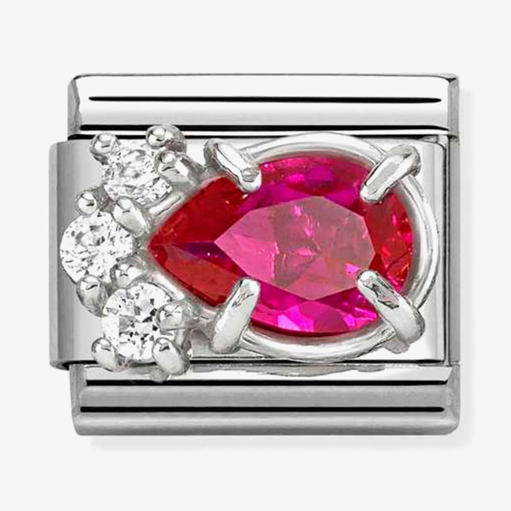 Nomination Classic Red Cubic Zirconia Teardrop Charm 330329/02