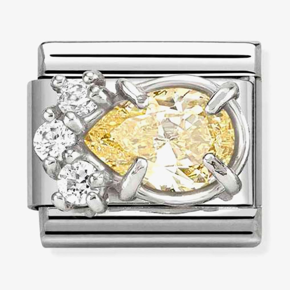 Nomination Classic Yellow Cubic Zirconia Teardrop Charm 330329/07
