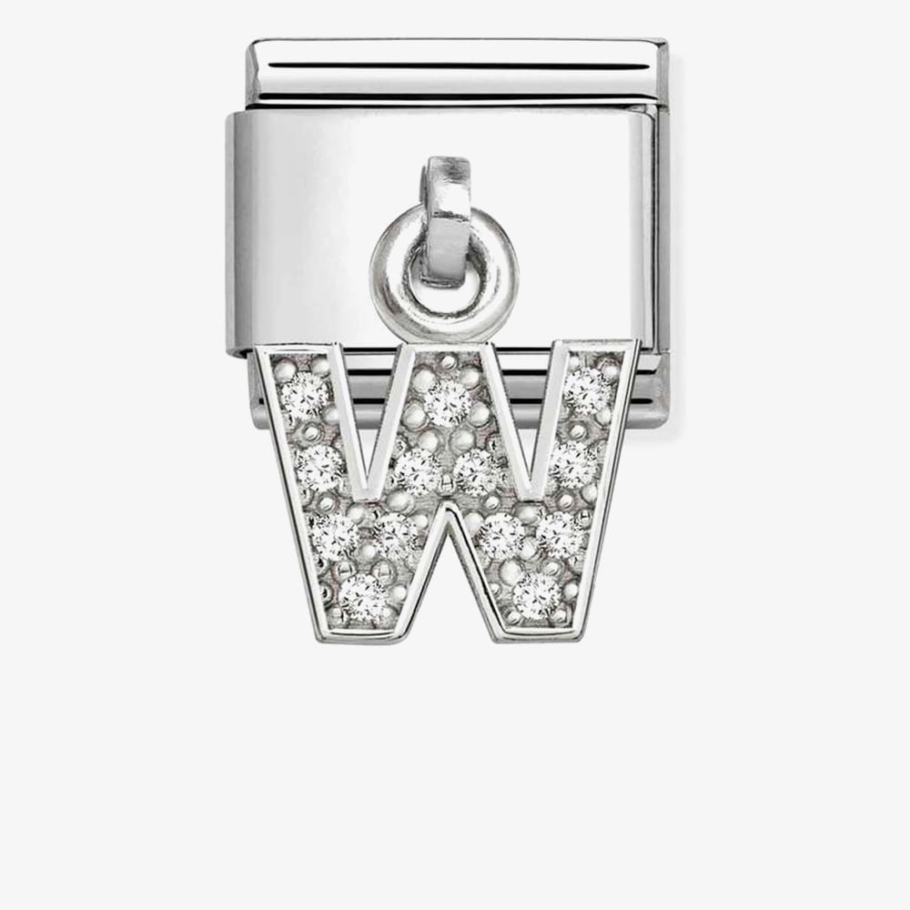 Nomination Silvershine Sparkling Letter W Charm 331818/23