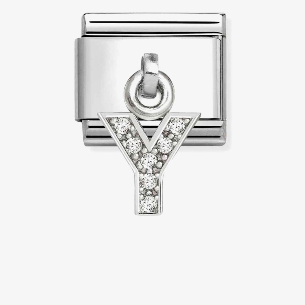 Nomination Silvershine Sparkling Letter Y Charm 331818/25