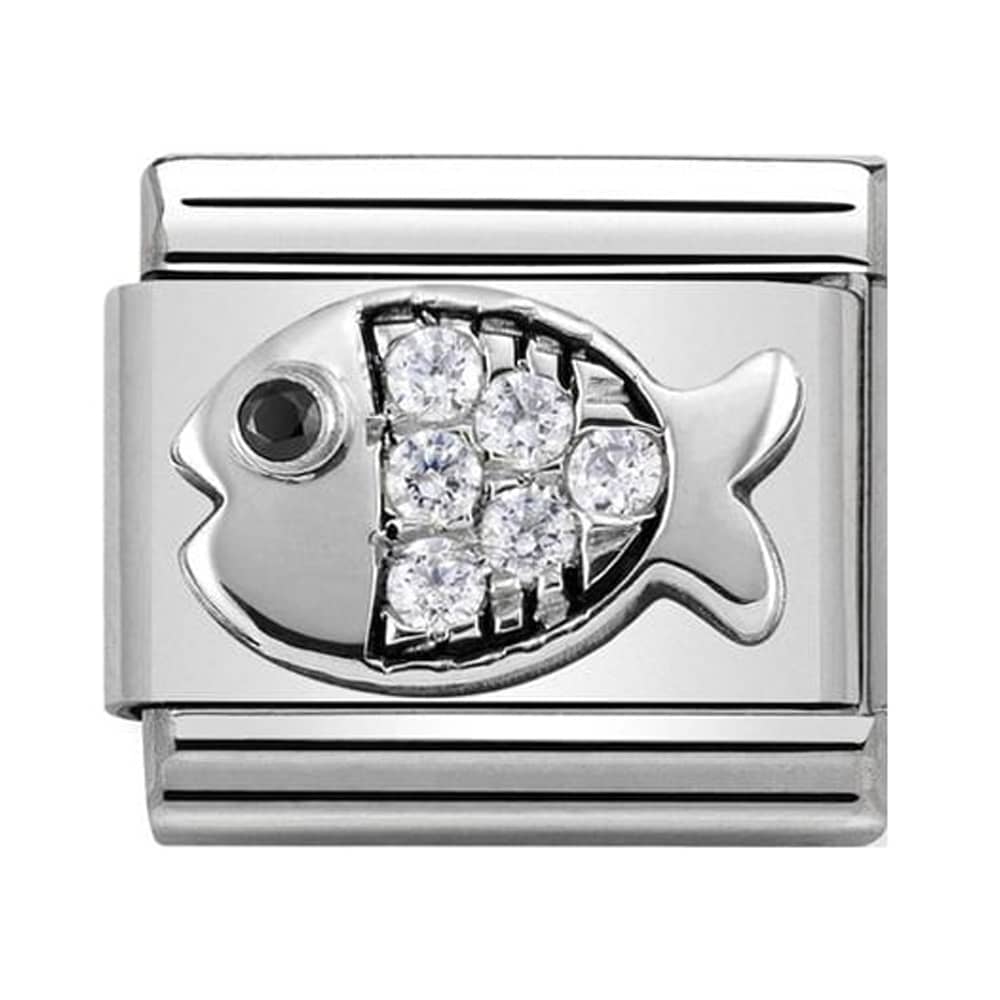 Nomination CLASSIC Silvershine Symbols Goldfish With White Cubic Zirconia Charm 330304/28