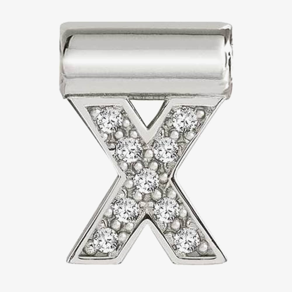 Nomination SeiMia Silver Cubic Zirconia Letter X Pendant 147115/024