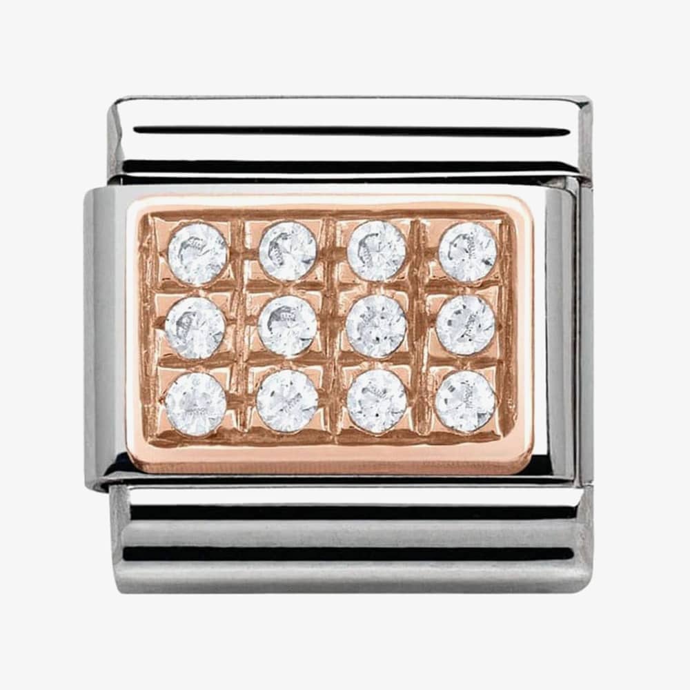 Nomination CLASSIC Rose Gold White Pavé Charm 430301/01