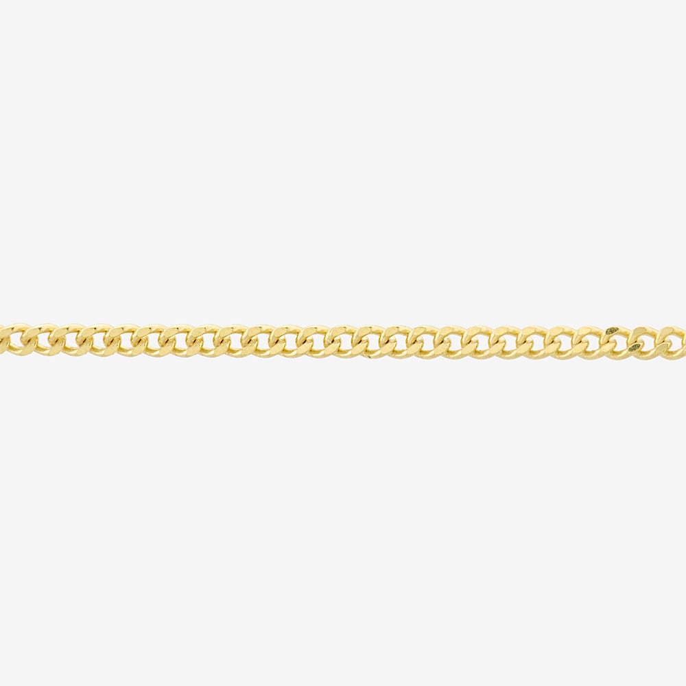 9ct Yellow Gold 46-51cm Diamond-Cut Curb Chain 1.13.0031
