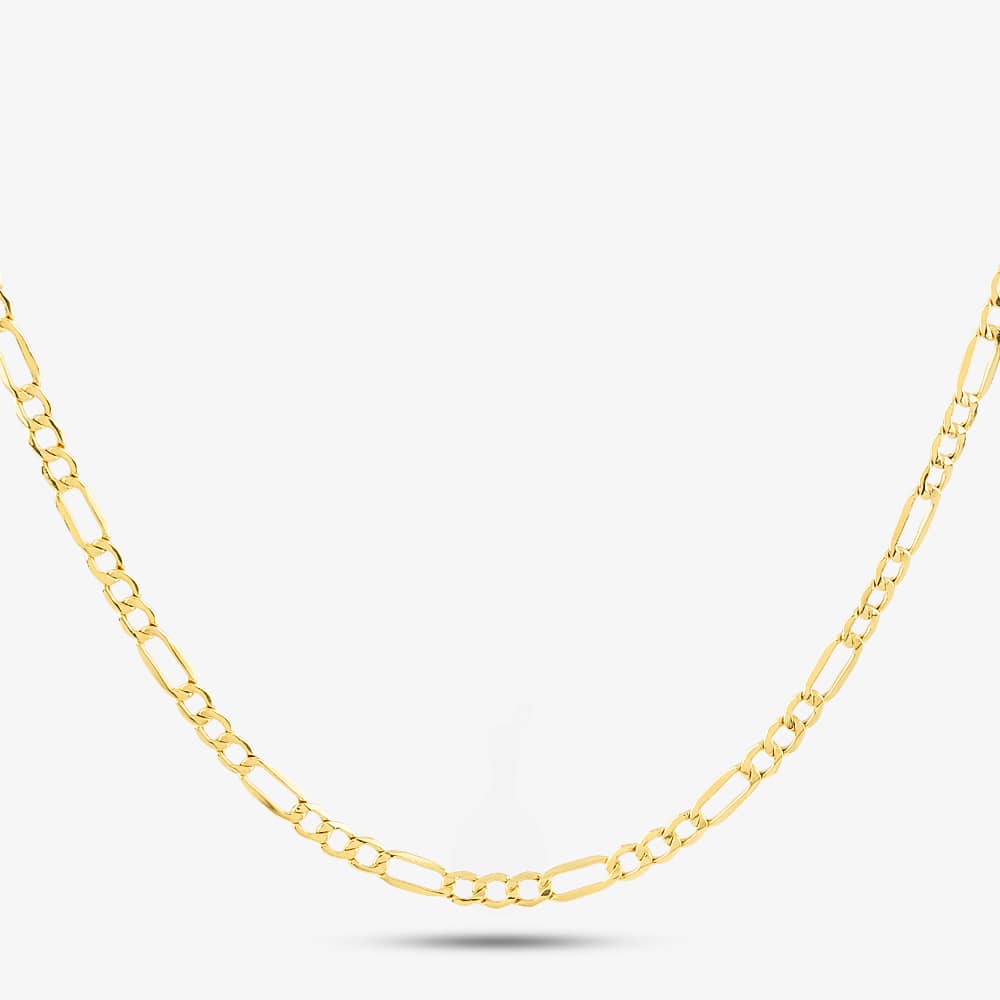9ct Yellow Gold 18 Inch Figaro Chain HF070-18