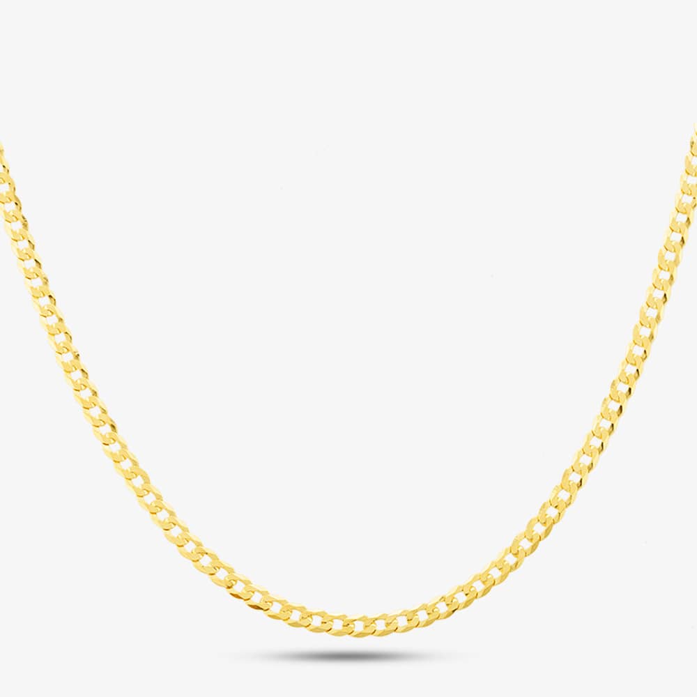 9ct Yellow Gold 18 Inch Flat Curb Chain SUFC-340-9Y-18