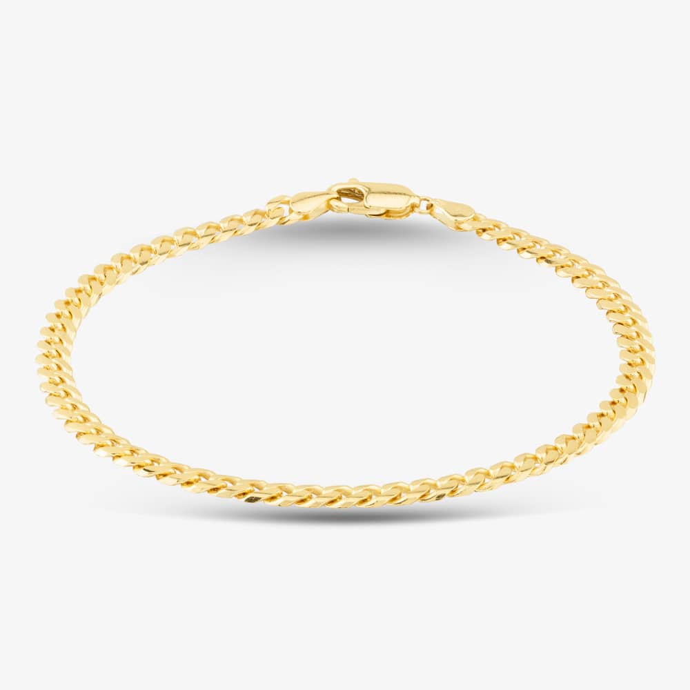 9ct Yellow Gold 8.5 Inch Curb Chain Bracelet SDCC-420-9Y-8.5