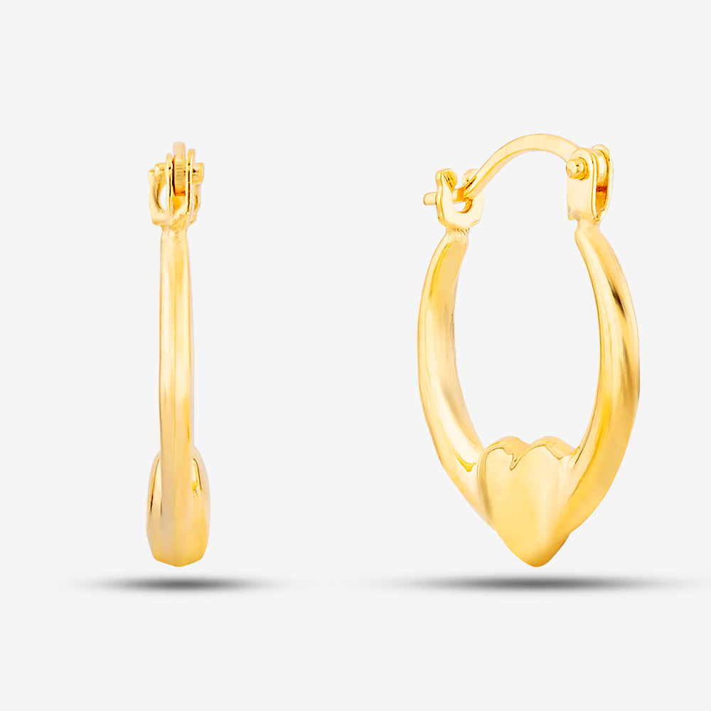 Yellow Gold Heart Argos Creole Earrings Argos Hoop Earrings Gold 2025