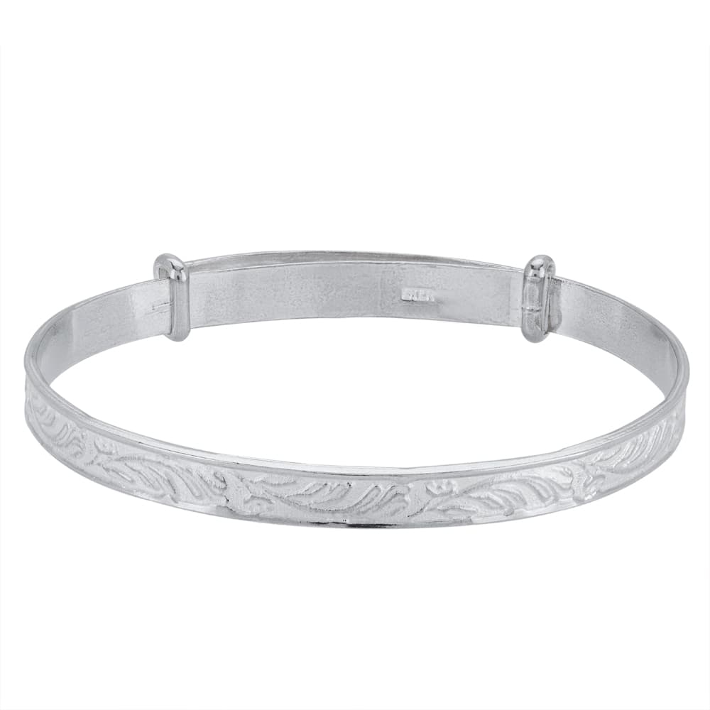 child's silver expanding bangle