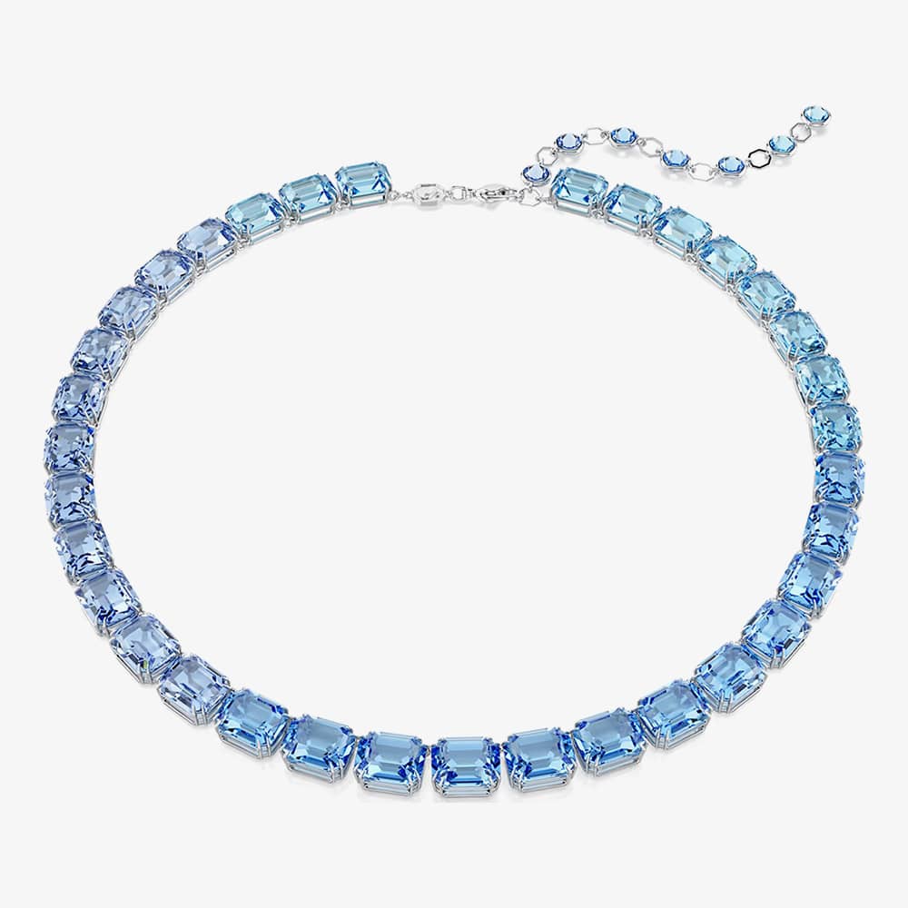Swarovski Millenia Rhodium Plated Blue Gradient Necklace 5694136