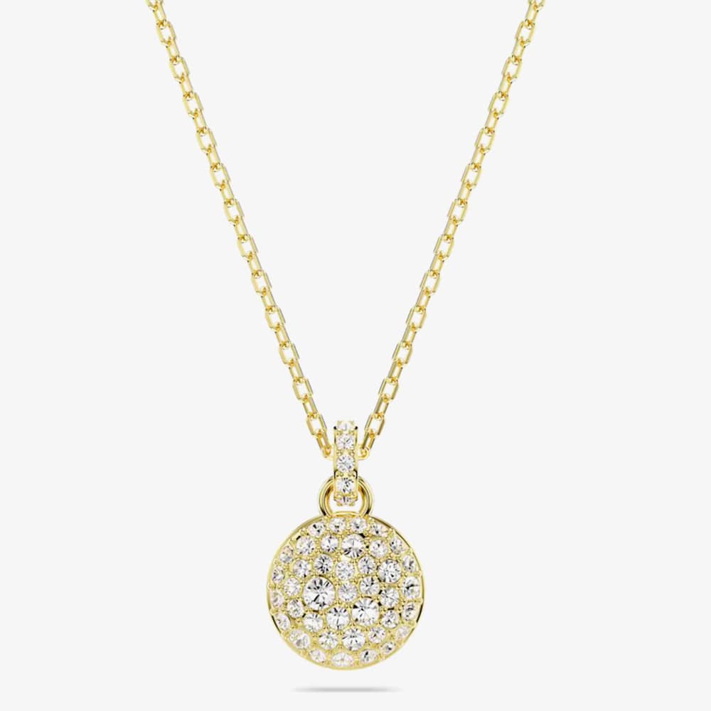 Swarovski 5683443 Meteora Gold Plated White Crystal Necklace 