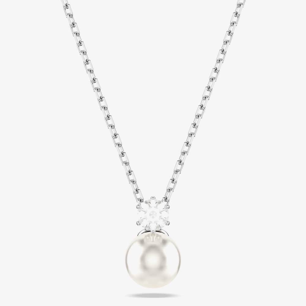 Swarovski Matrix Rhodium Plated Crystal Pearl Necklace 5693897