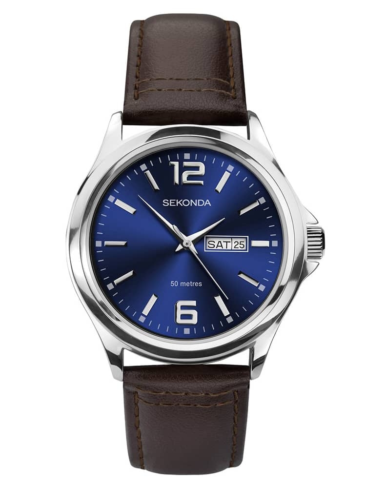 sekonda mens watch blue face