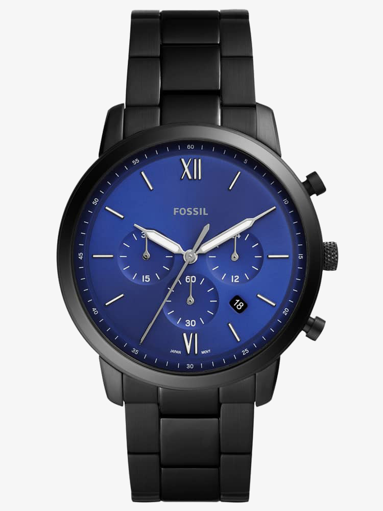 Fossil Mens Neutra Stainless Steel Blue 