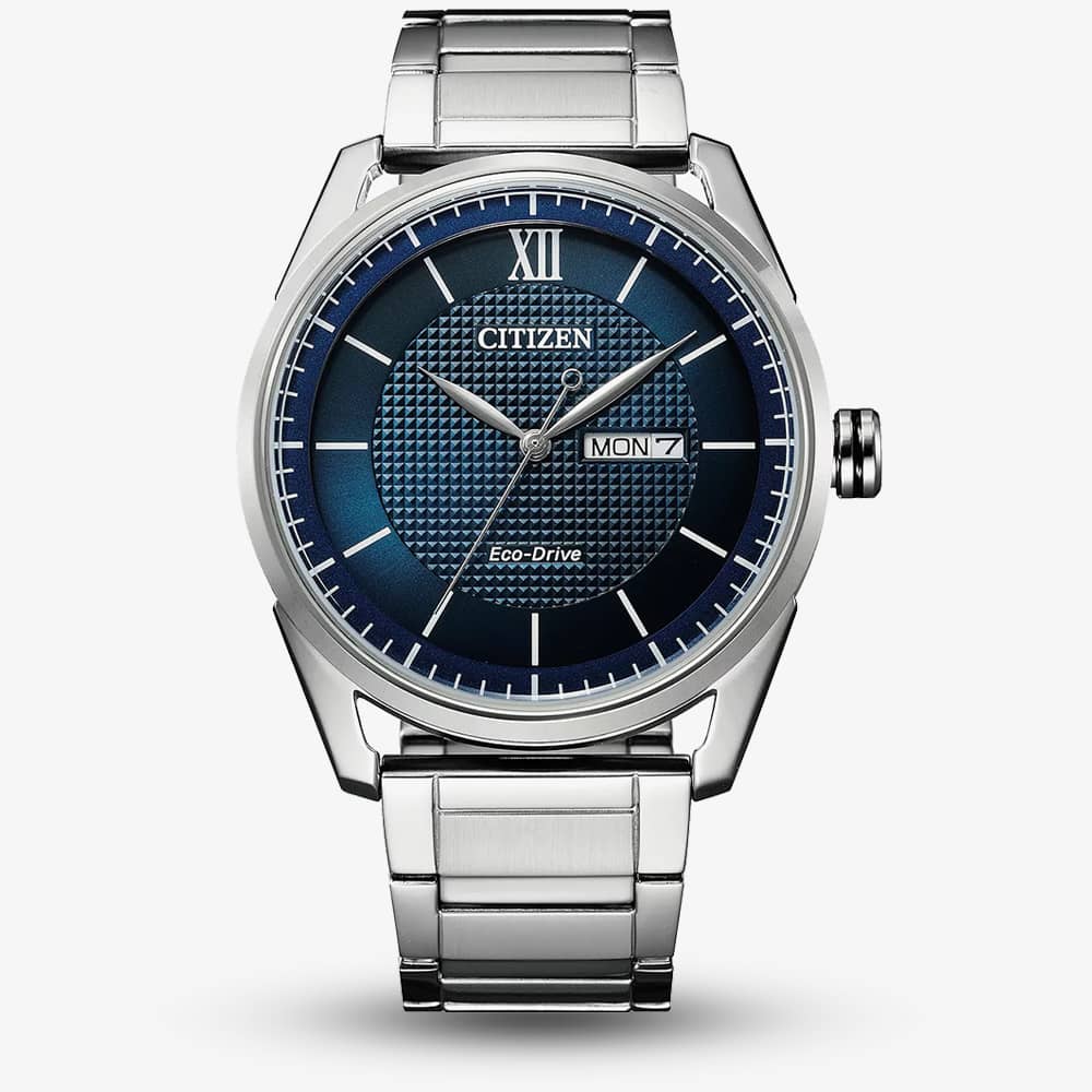 Citizen Mens Eco-Drive Blue Dial Watch AW0081-54L