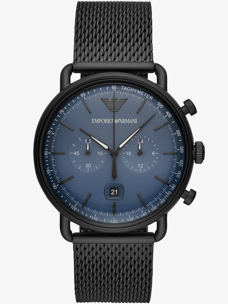 armani metal strap watch