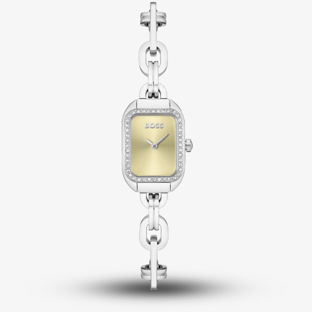 BOSS Hailey Silver Link Crystal Bracelet Watch 1502656