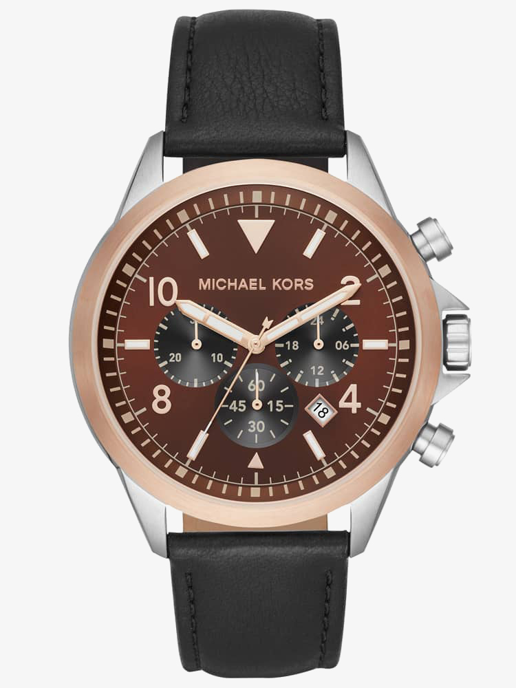 Michael Kors Mens Gage Rose Gold Plated 