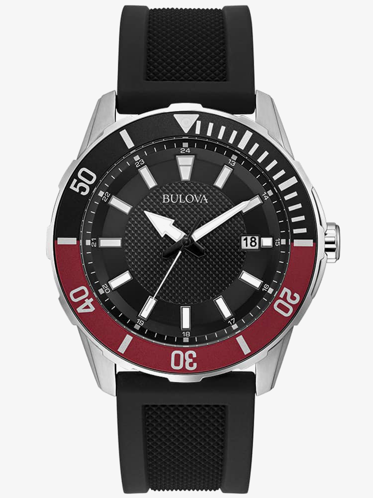 bulova men's black watches