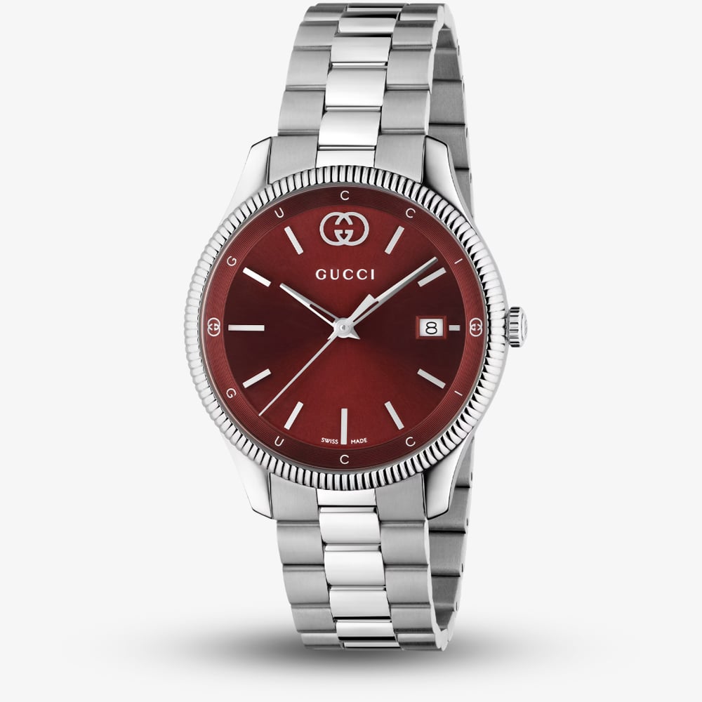 Gucci YA1264239 Mens G-Timeless Red Dial Watch