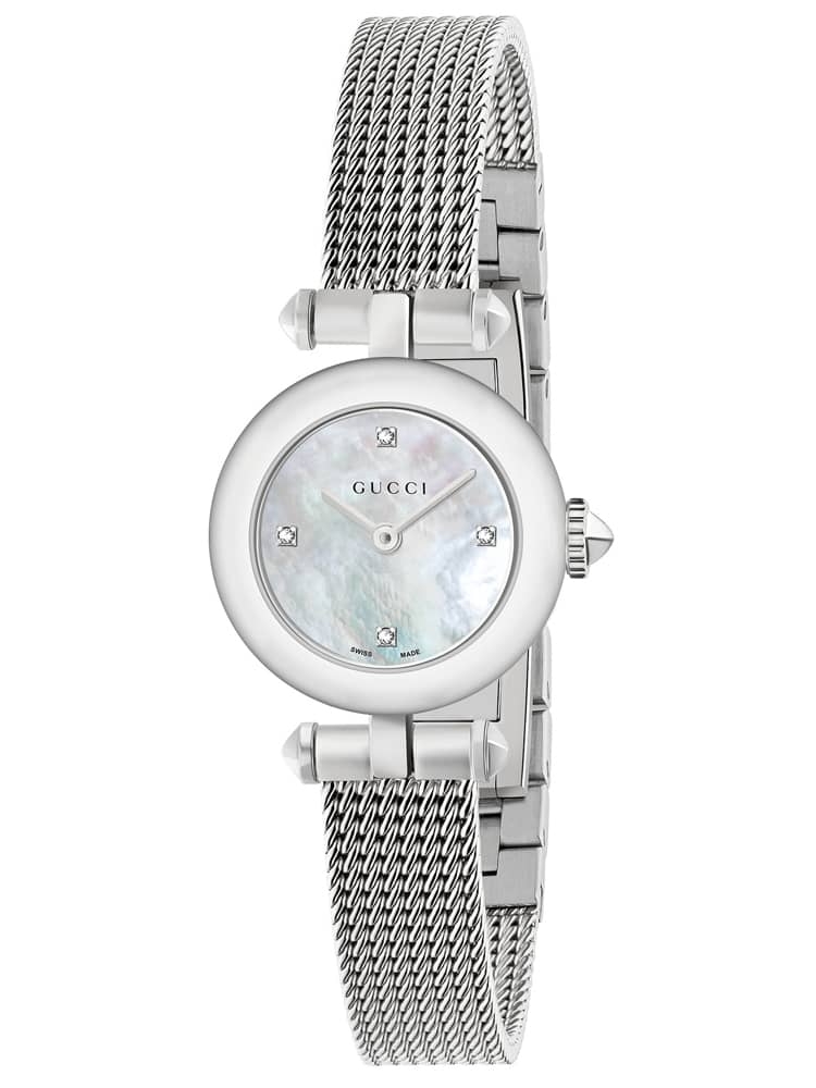 gucci mother of pearl bracelet watch