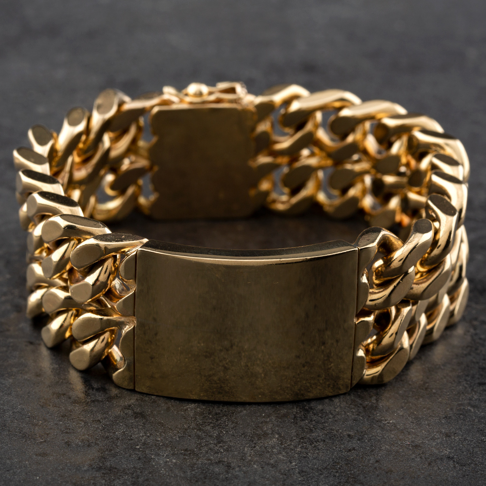 10K Yellow Gold Men Fancy Bracelet 8.5″ Inches – EliteFineJewelry