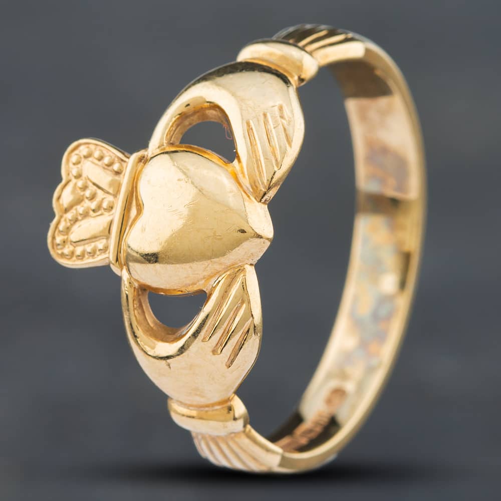 Second Hand 9ct Yellow Gold Claddagh Ring 41101870