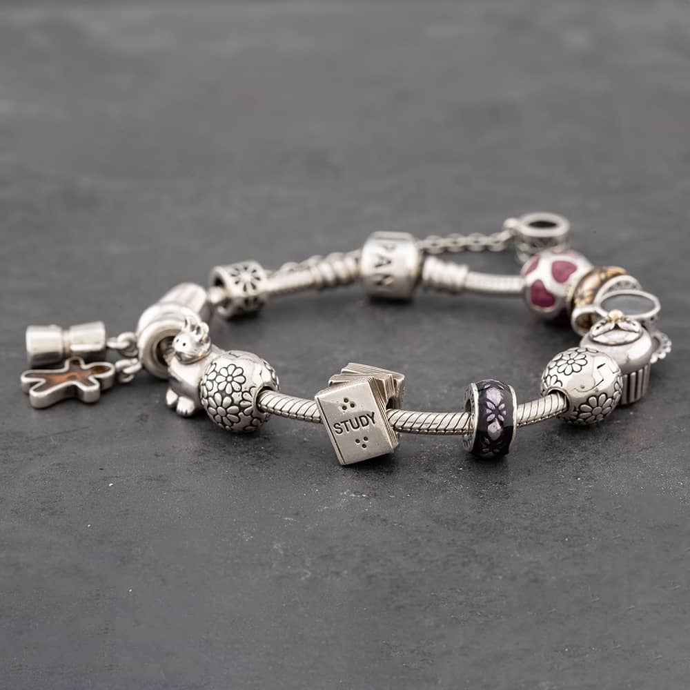 Second Hand Pandora Silver Inch Charm Bracelet 41221316
