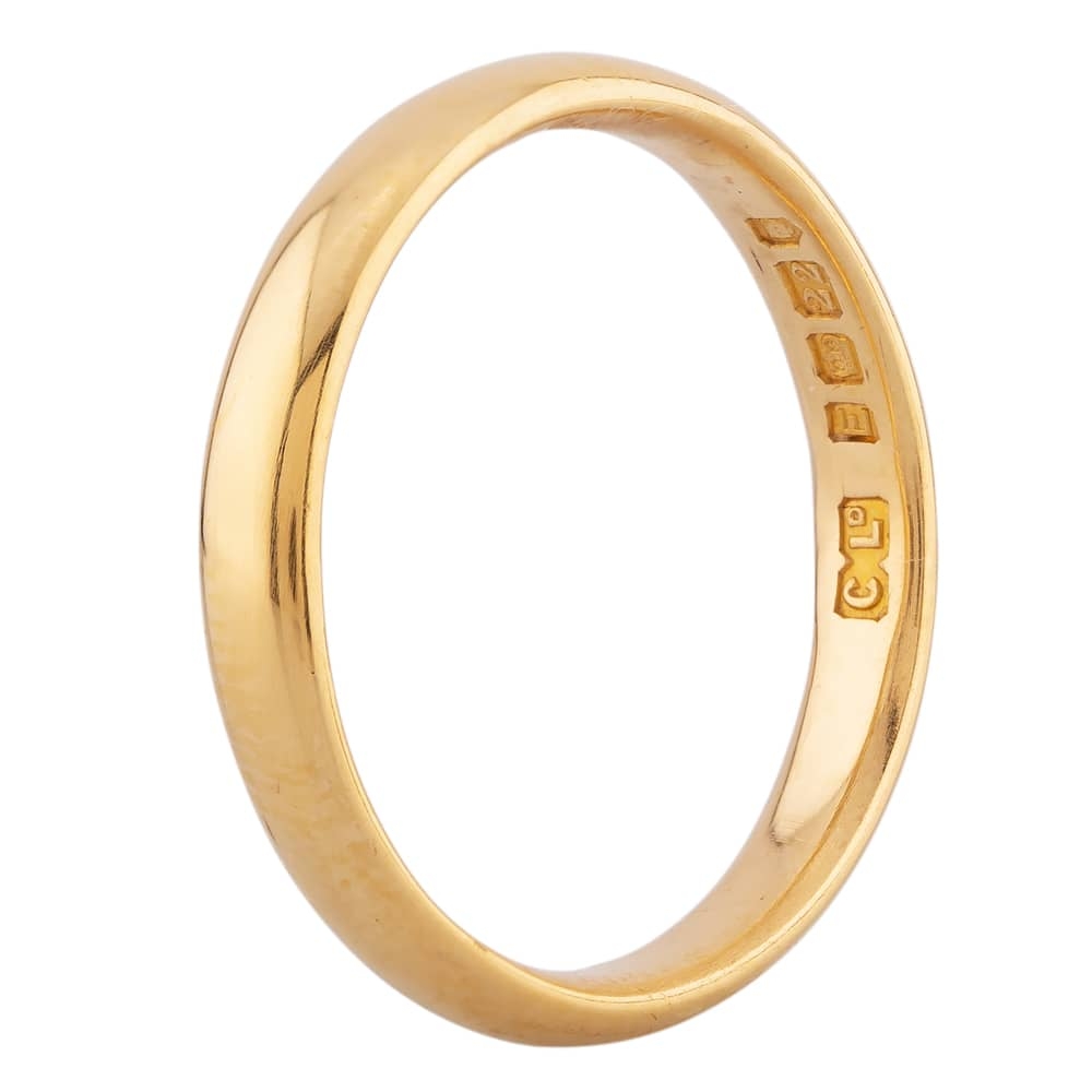 Second Hand 22ct Yellow Gold 2mm Court Shaped Wedding Ring F511215(433
