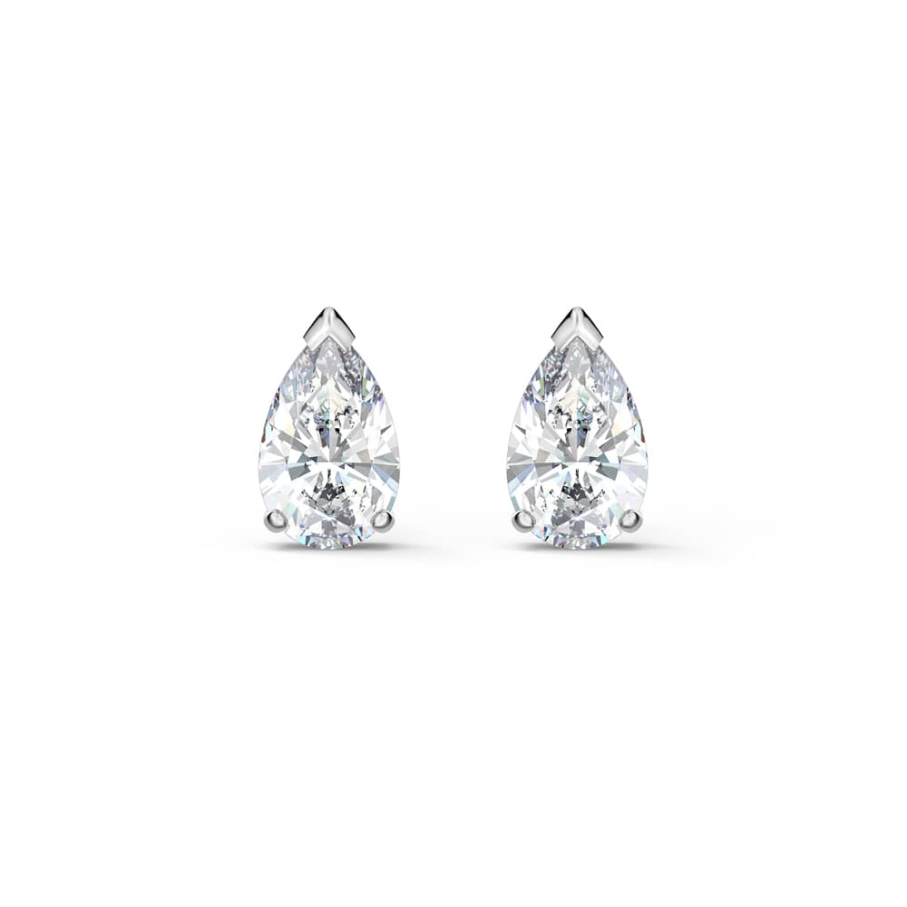 Swarovski Attract White Pear Crystal Stud Earrings 5563121 - Image 1