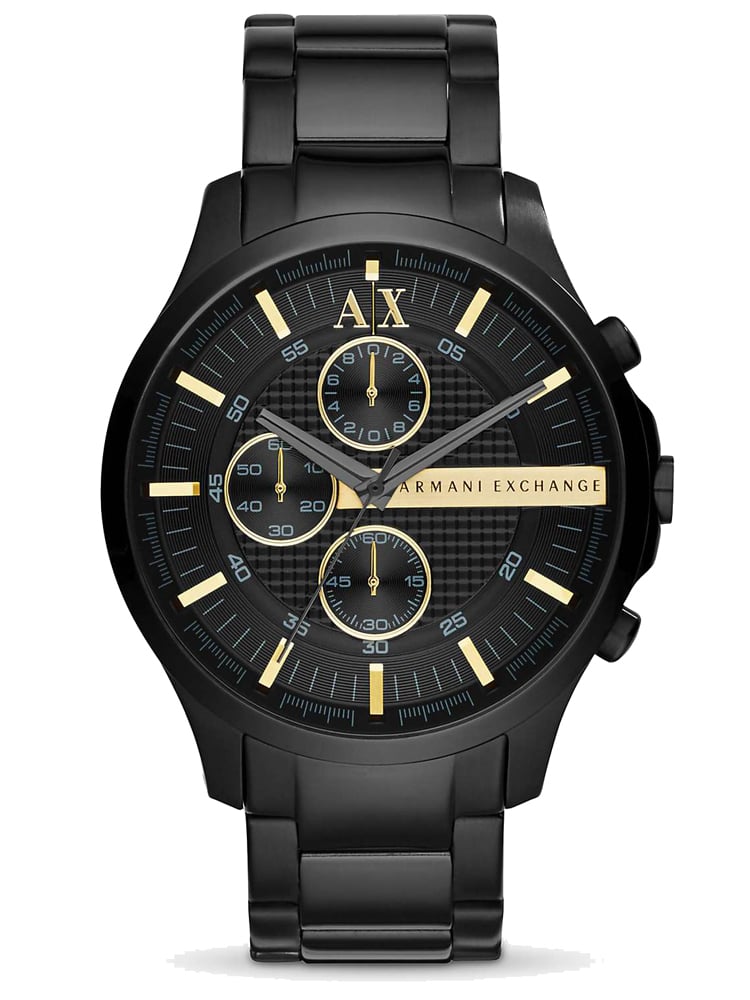 Armani Exchange Mens Hampton Chronograph Black Bracelet Watch AX2164