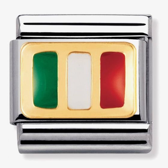 Nomination CLASSIC Gold Italy Flag Charm 030234/21 T.H. Baker Family Jewellers