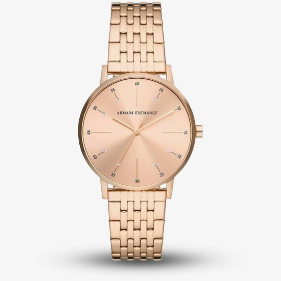 Armani Exchange AX5581 Rose Gold Dial Ladies Watch - thbaker.co.uk