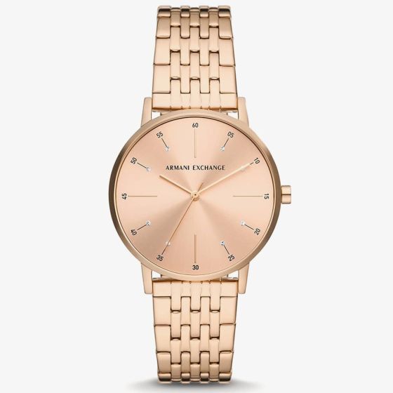 Armani Exchange Rose Gold Plated ladies Watch AX5581 T.H. Baker
