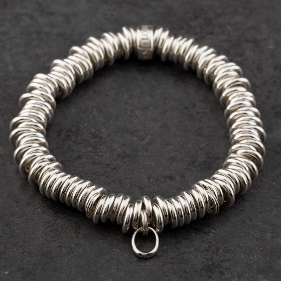 Second Hand Silver 7.5 Inch Expandable Bracelet 4125155 T.H. Baker