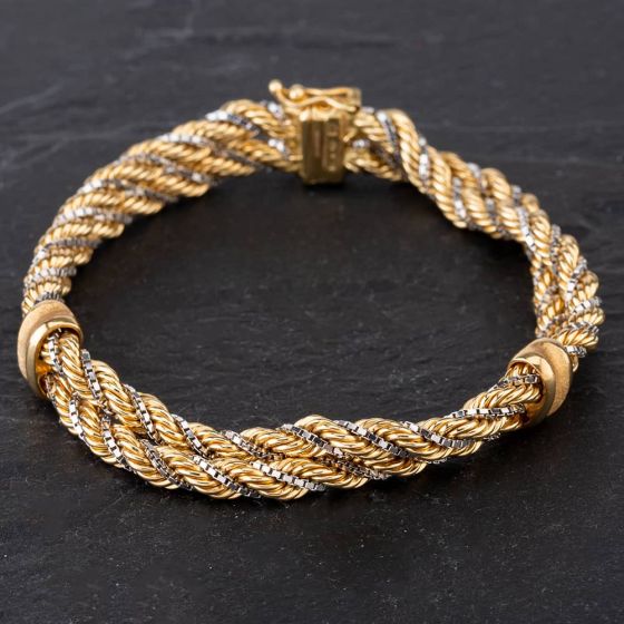 Second Hand 18ct Yellow Gold Rope Bracelet
