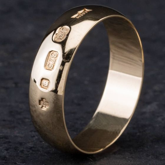 Second Hand 9ct Yellow Gold Plain Wedding Ring 4187244 thbaker.co.uk