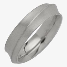 TI2 Titanium Ti2 Titanium 6mm Satin Flat Court Ring