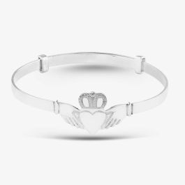 Sterling Silver Claddagh Baby Bangle