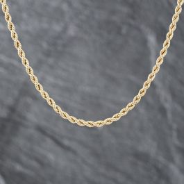 Second Hand 9ct Yellow Gold 16 Inch Rope Chain 41021343 - thbaker.co.uk