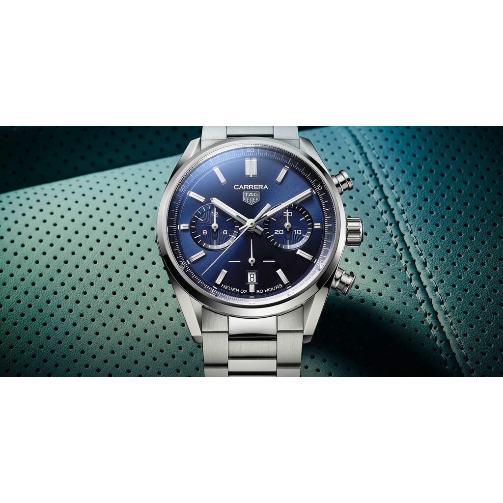 TAG Heuer Carrera Chronograph 42 mm Calibre Heuer 02 Automatic  CBN2012.FC6483 | T.H. Baker Family Jewellers