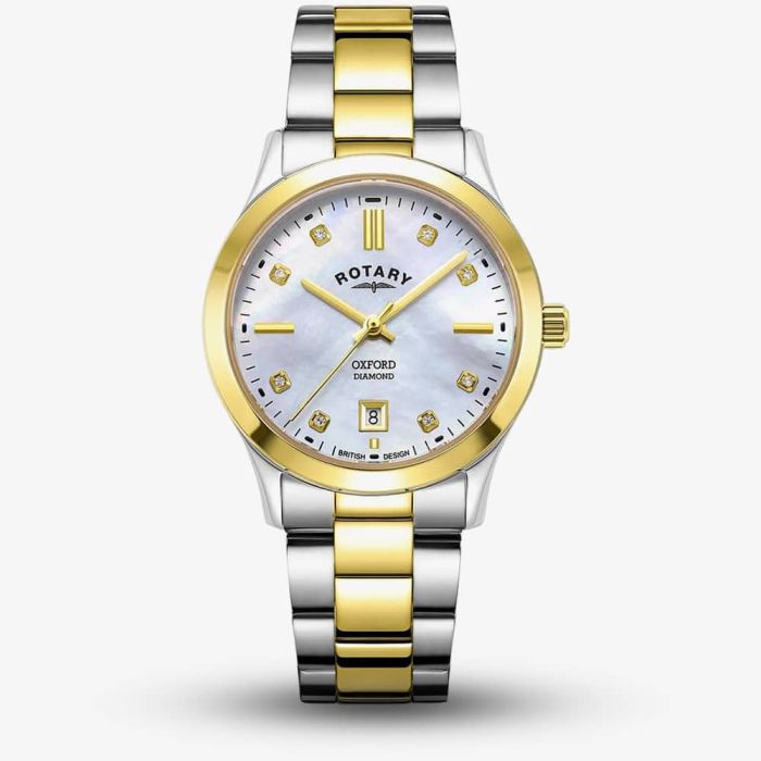 Rotary Contemporary Oxford Mother Of Pearl Diamond Watch LB05521/41/D