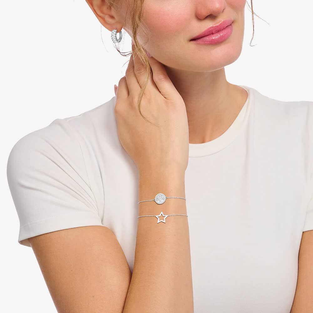 Thomas Sabo A2160 007 21 L19V Pulsera De Plata Con Colgante Árbol Del Amor 4051245582000