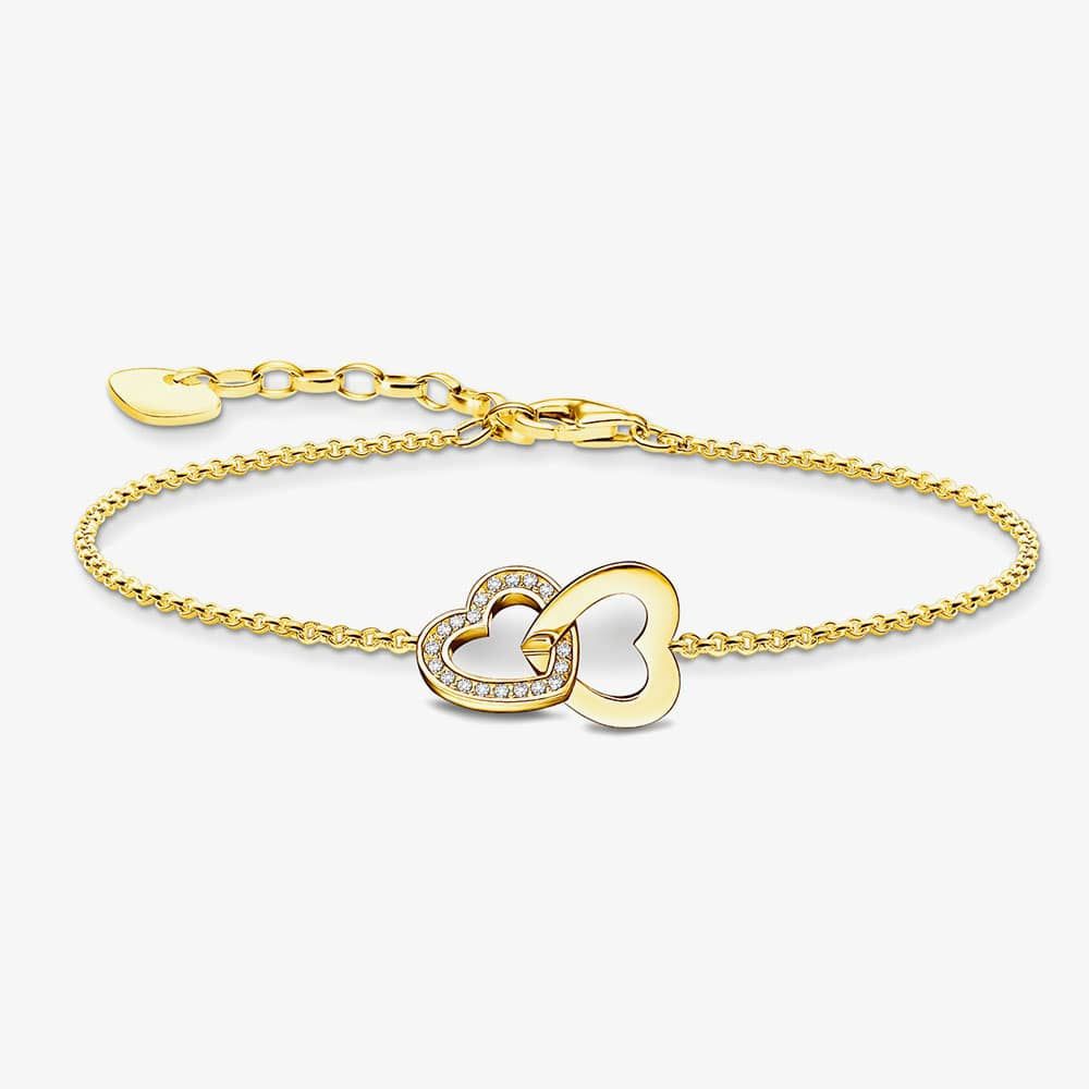 Bracciale Cuori intrecciati AMEN arg925 finitura ORO | vendita online