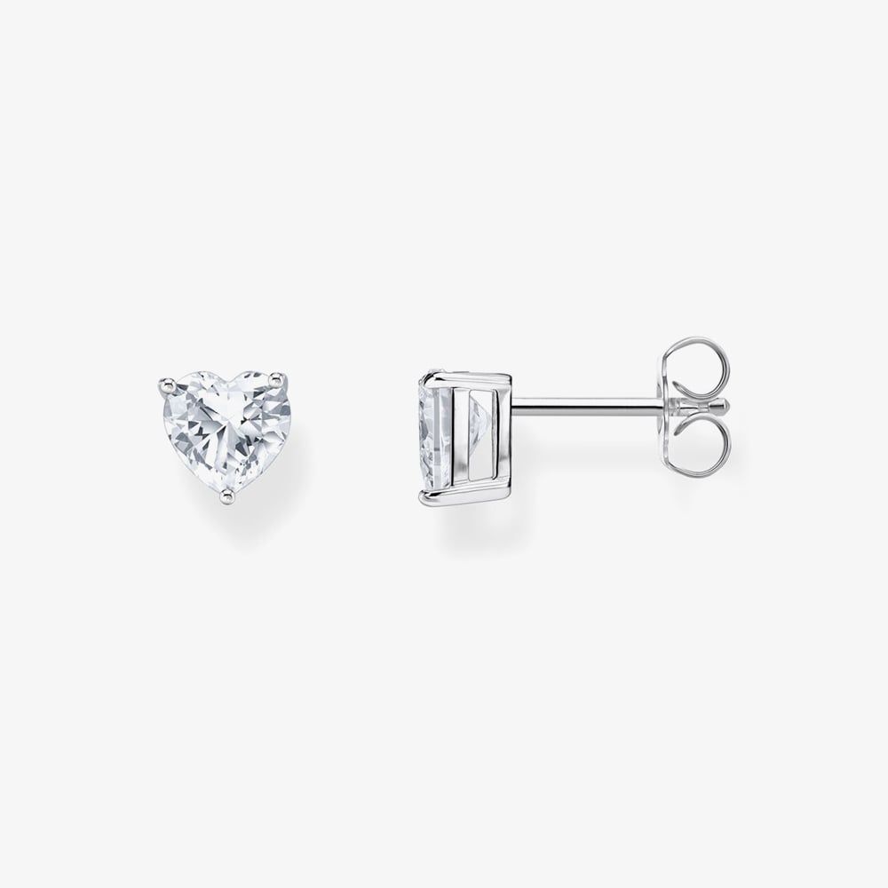 THOMAS SABO H2306-051-14 Silver Heart Zirconia Stud Earrings