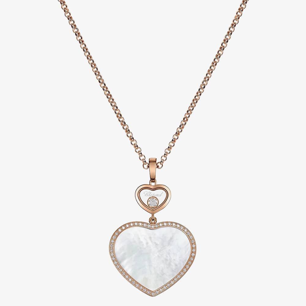 heartloveアフロディアナ　イチエ Chopard 79A075-5391 Happy Hearts 18ct Rose Gold Diamond Necklace