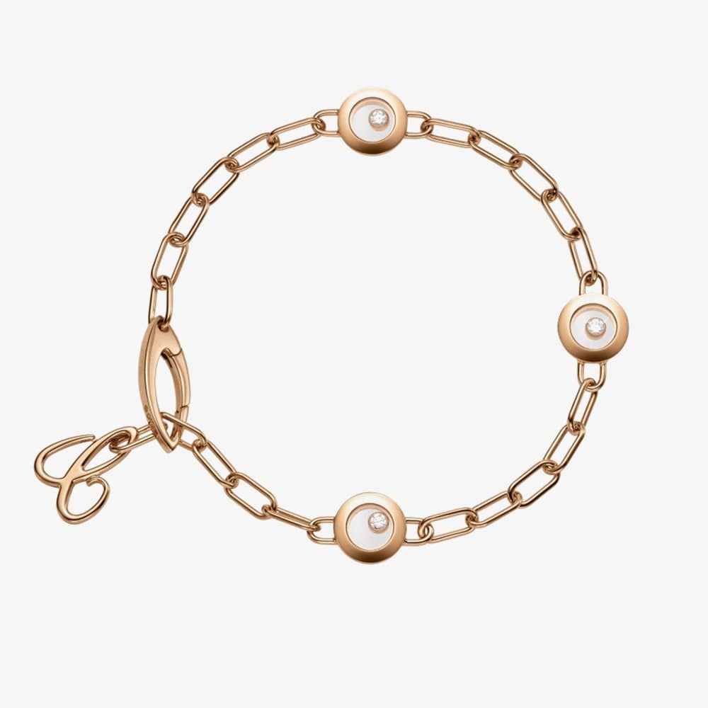 Chopard 85A117-5010 Happy Diamonds Icons 18ct Rose Gold Bracelet 