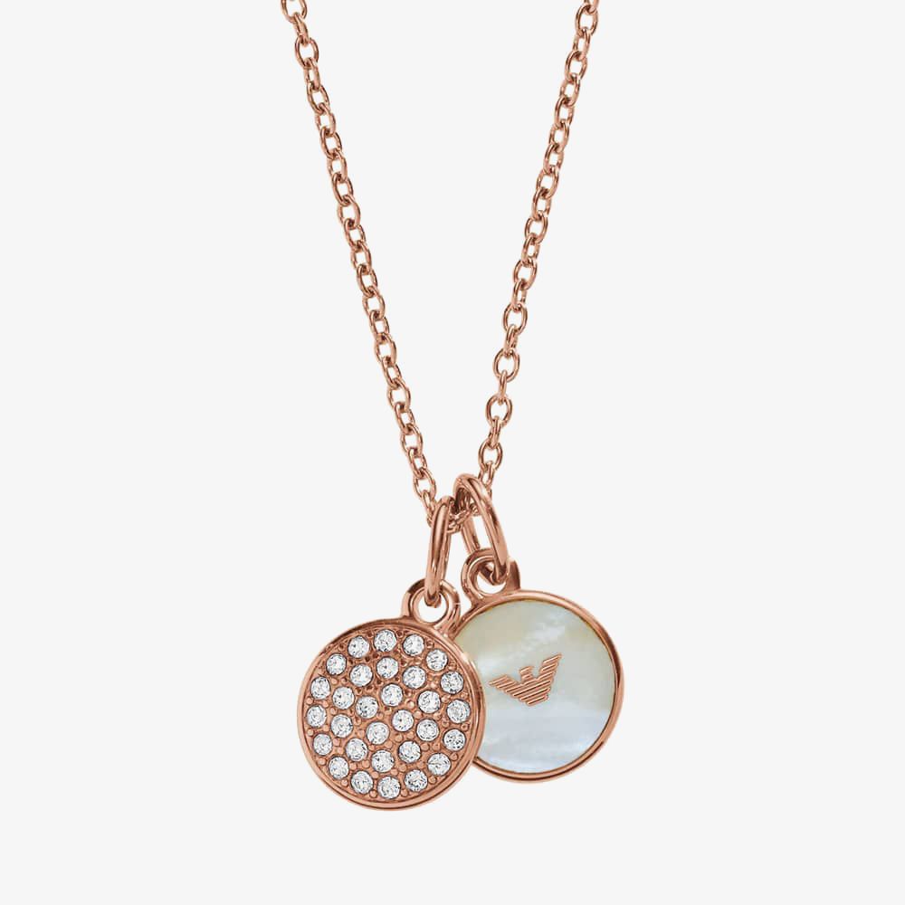 Emporio Armani Ladies Rose Gold Tone Necklace EGS2158221