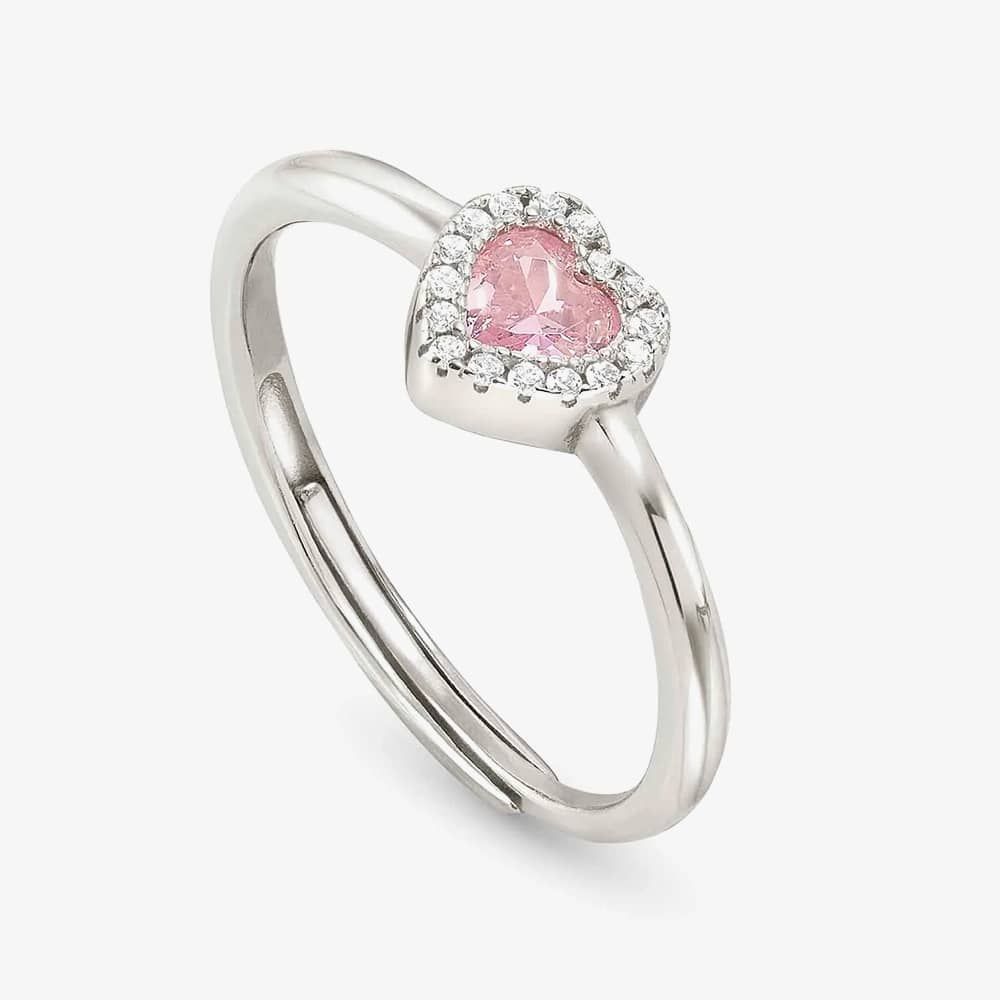 Nomination 240300/002 All My Love Pink Heart Halo Adjustable Ring ...