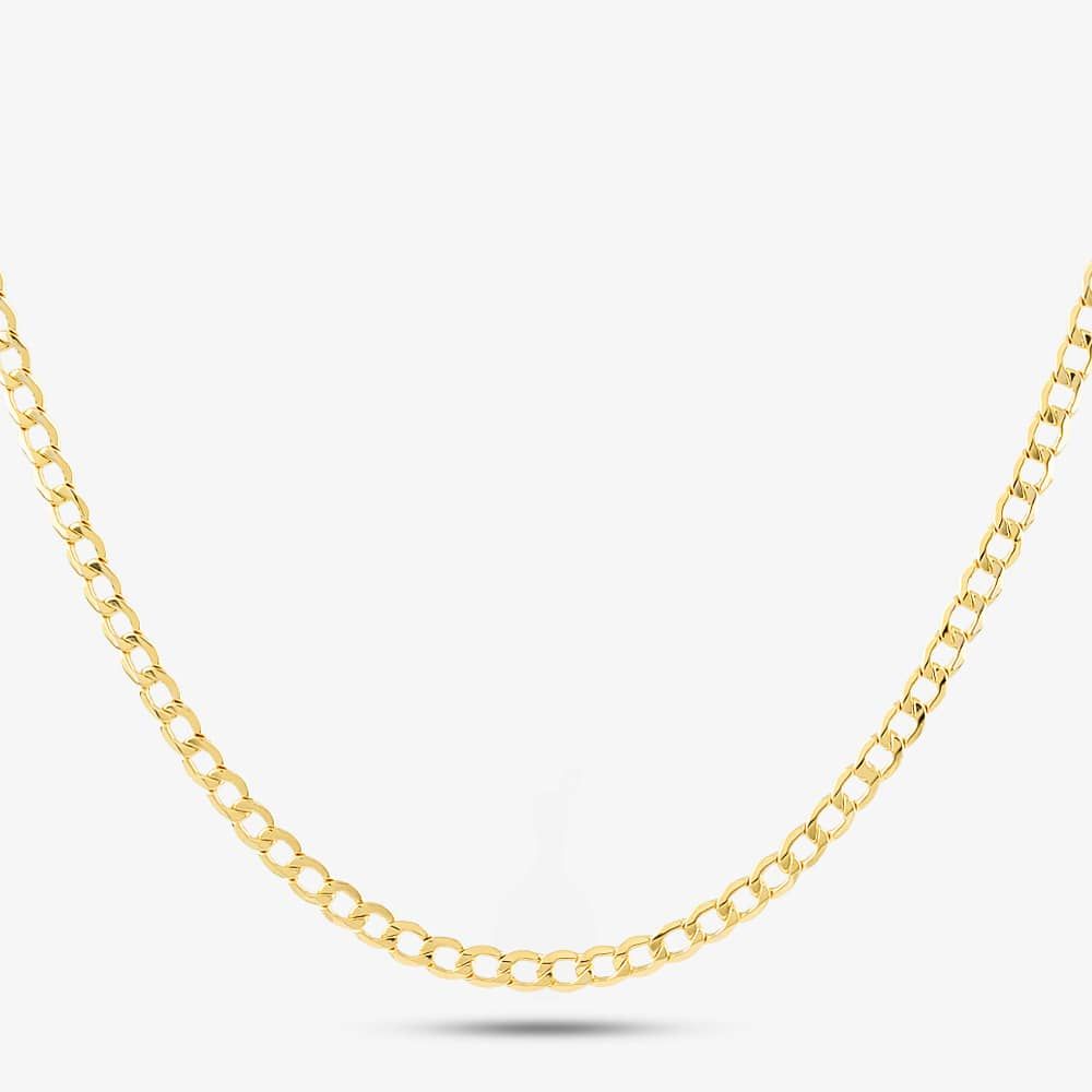 9ct Yellow Gold 24 Inch Curb Chain Necklace - thbaker.co.uk